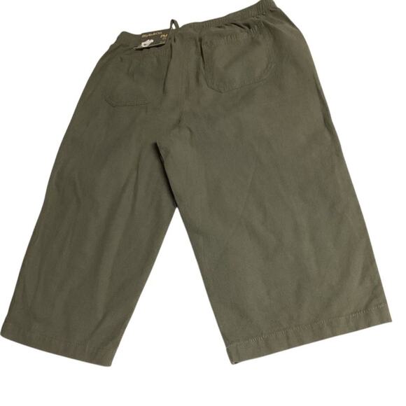 Style &‎ Co Women's PM Green Drawstring Capri Pants Casual Summer - Picture 2 of 8